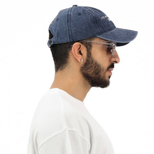 Acid Wash Dad Cap in Navy