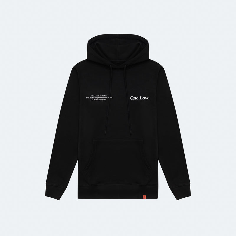 One Love Black Hoodie