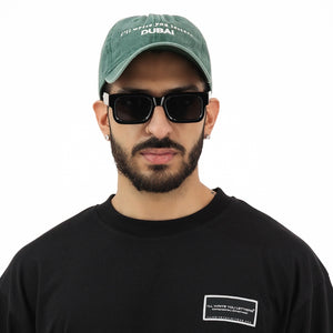 Acid Wash Dad Cap in Olive Green