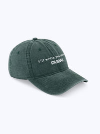 Acid Wash Cap in Olive Green