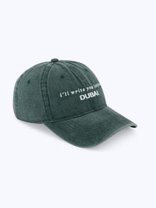 Acid Wash Cap in Olive Green