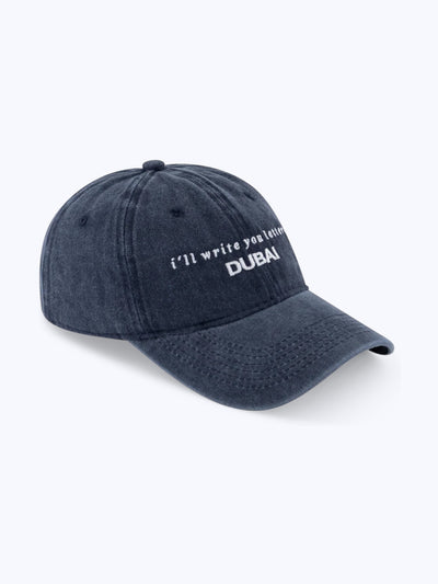 Acid Wash Dad Cap in Navy