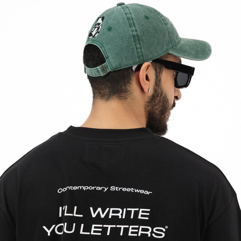 Acid Wash Dad Cap in Olive Green