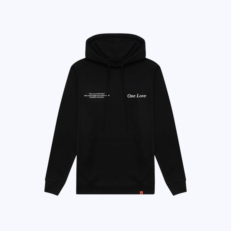 One Love Black Hoodie – I'LL WRITE YOU LETTERS