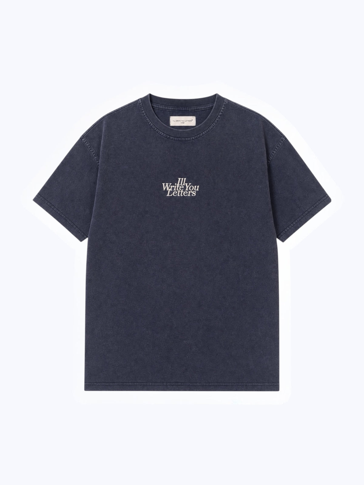 Acid Wash Tee in Navy