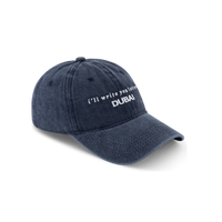 Acid Wash Dad Cap in Navy