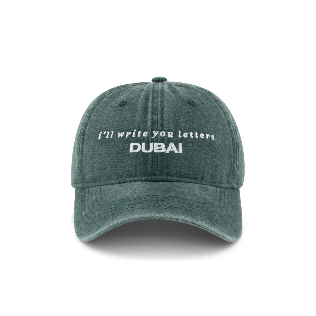 Acid Wash Dad Cap in Olive Green