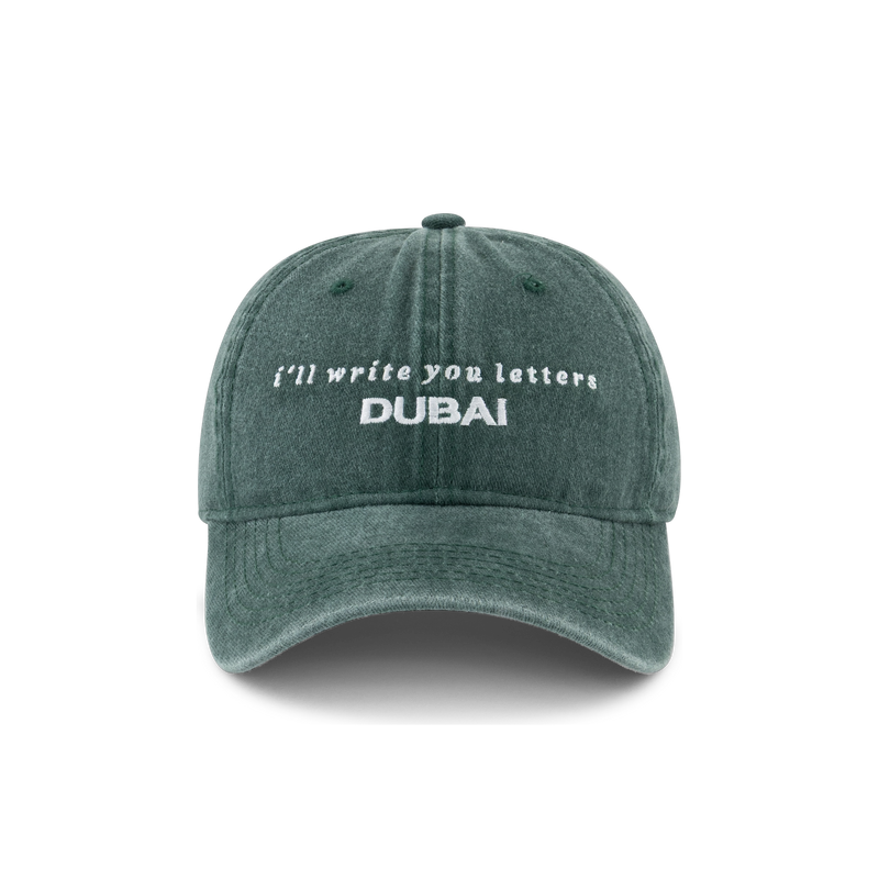 Acid Wash Dad Cap in Olive Green