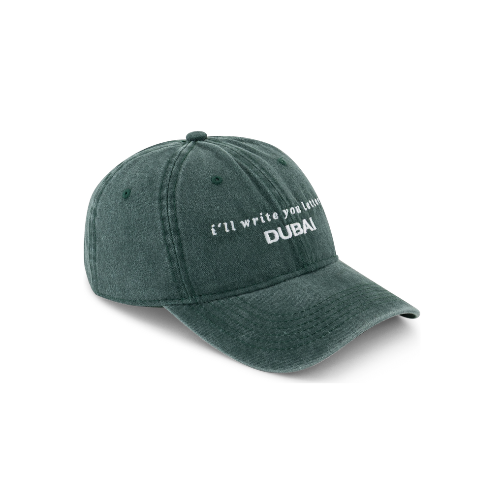 Acid Wash Dad Cap in Olive Green