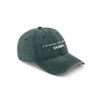 Acid Wash Dad Cap in Olive Green