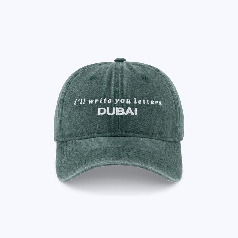 Acid Wash Dad Cap in Olive Green