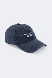 Acid Wash Dad Cap in Navy