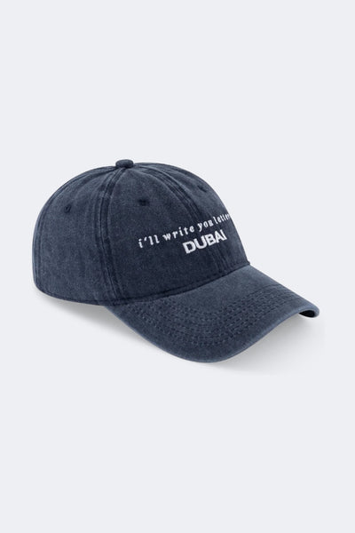 Acid Wash Dad Cap in Navy