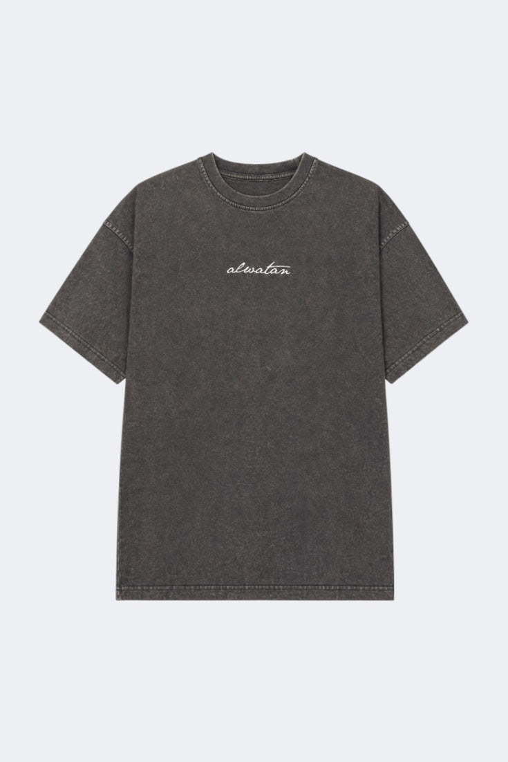 Acid Wash Tee in Grey