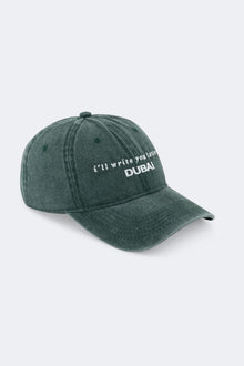 Acid Wash Cap in Olive Green