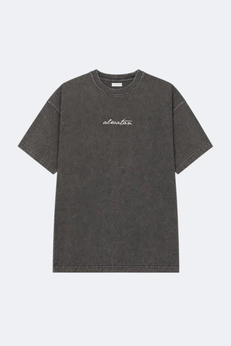 Acid Wash Tee in Grey