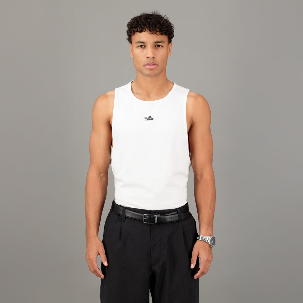 White Logo Vest