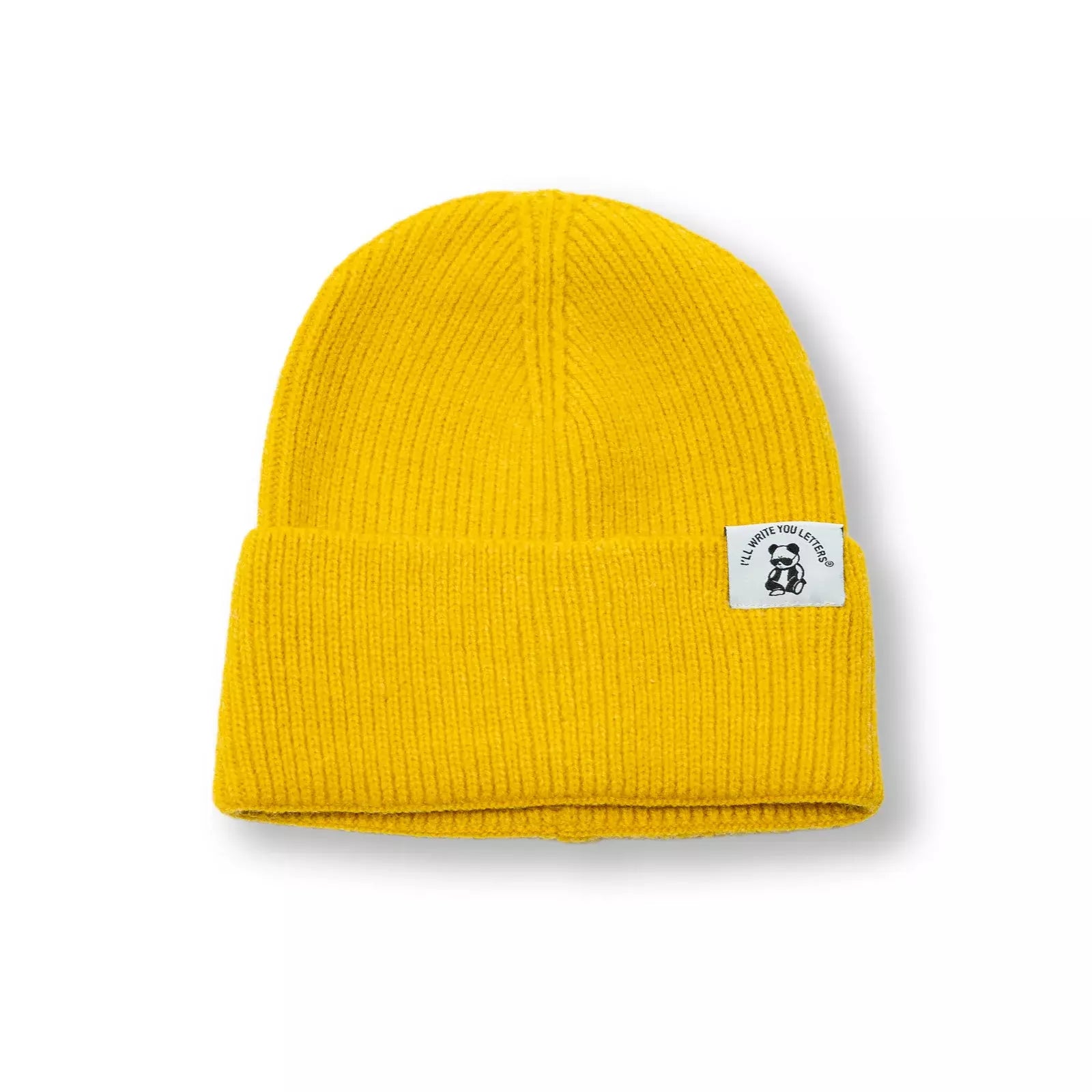 Mustard yellow beanie hat sales