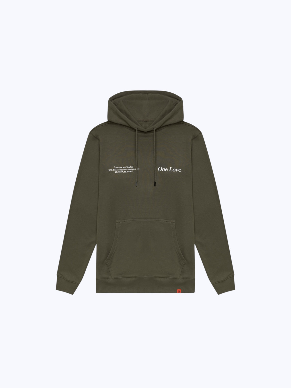 WM One Love Hoodie in Olive Green